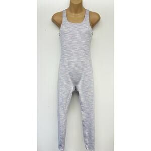 Outdoor Voices Pink and purple striped Freeform Unitard Yoga Jumpsuit Size Small
